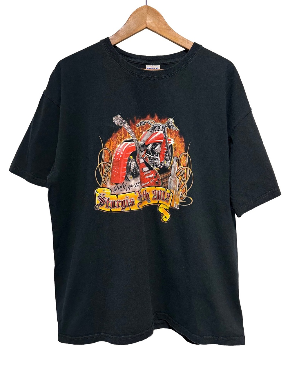 STURGIS NORTH 2012 Biker Rally Tee Moto Rock Grunge Vernon BC XL